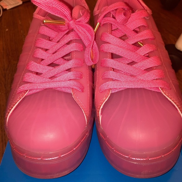 Adidas jelly superstars in neon pink - Picture 6 of 11